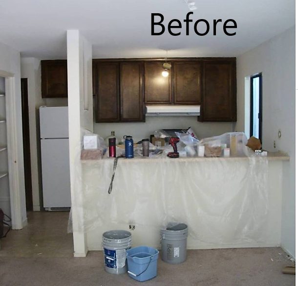 Kitchen before remodel - in process