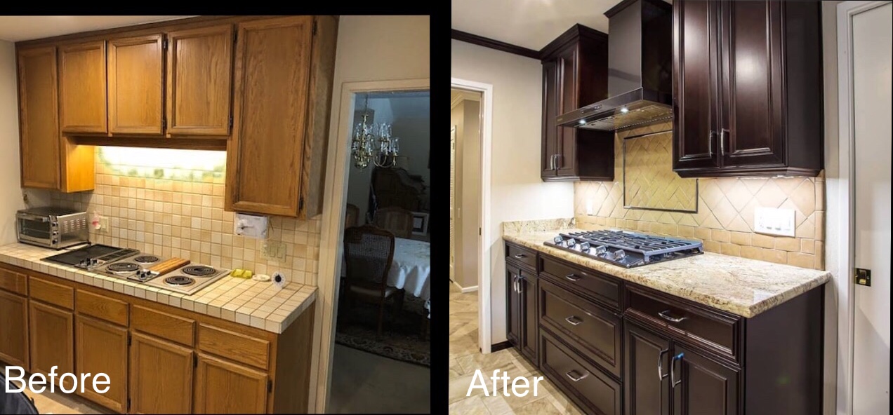 Before and After Kitchen Remodel stove